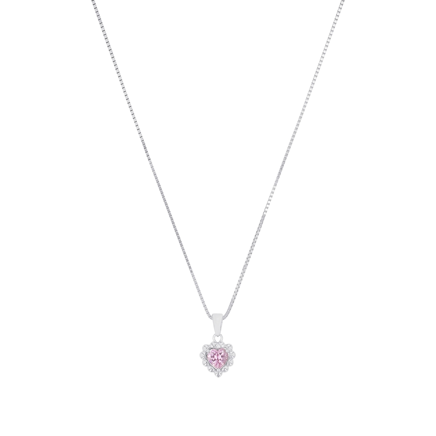 Kette mit Anhänger für Damen, 925 Sterling Silber, Zirkonia synth. | Herz