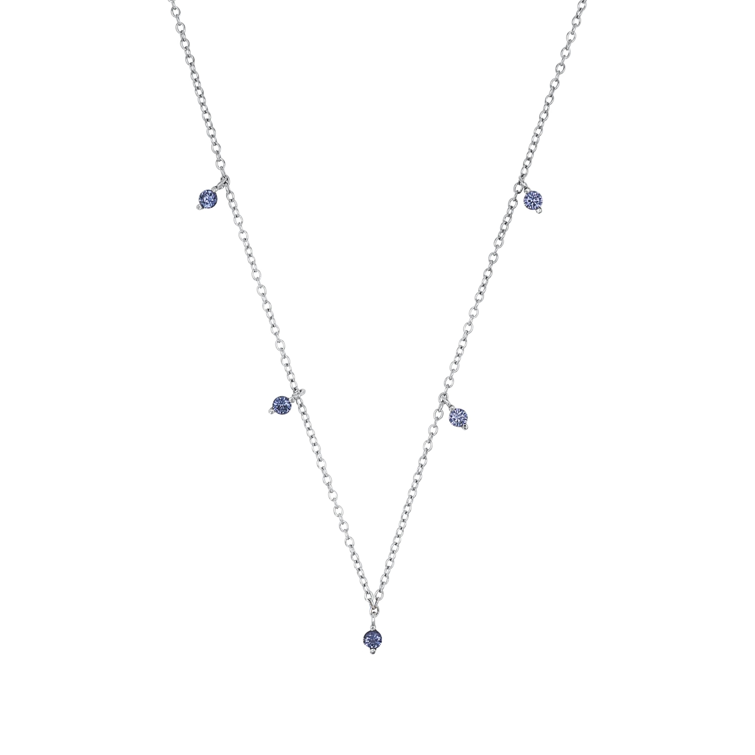 Kette mit Anhänger für Damen, 925 Sterling Silber, Zirkonia synth.