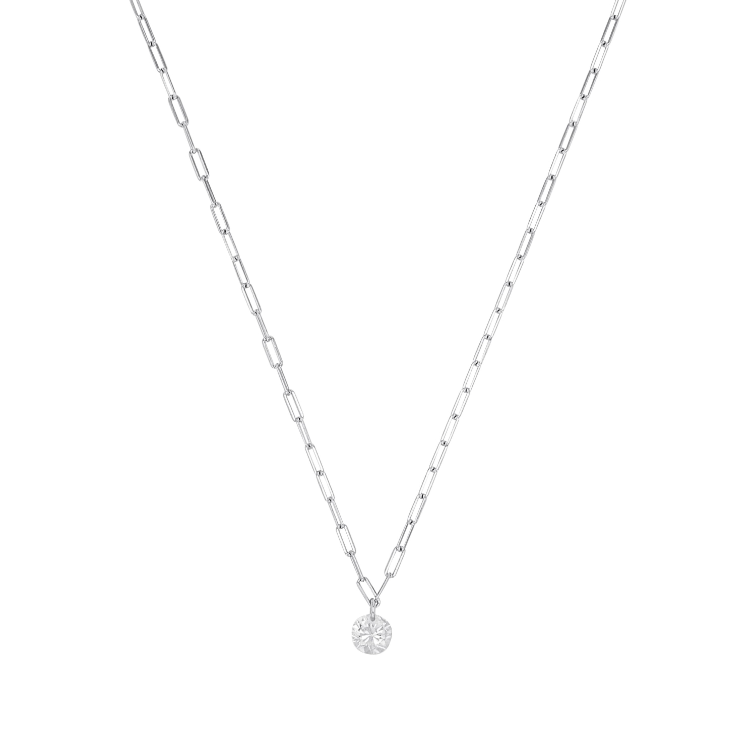 Kette mit Anhänger für Damen, 925 Sterling Silber, Zirkonia synth.