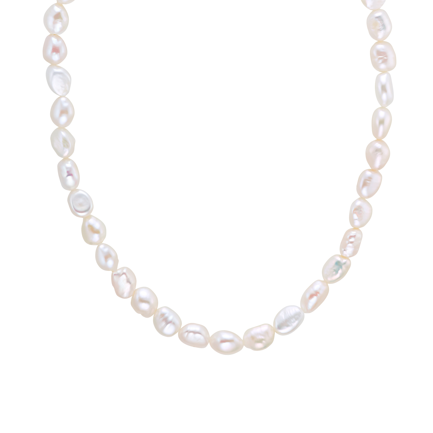 Halskette für Damen, 925 Sterling Silber, Süßwasserzuchtperle