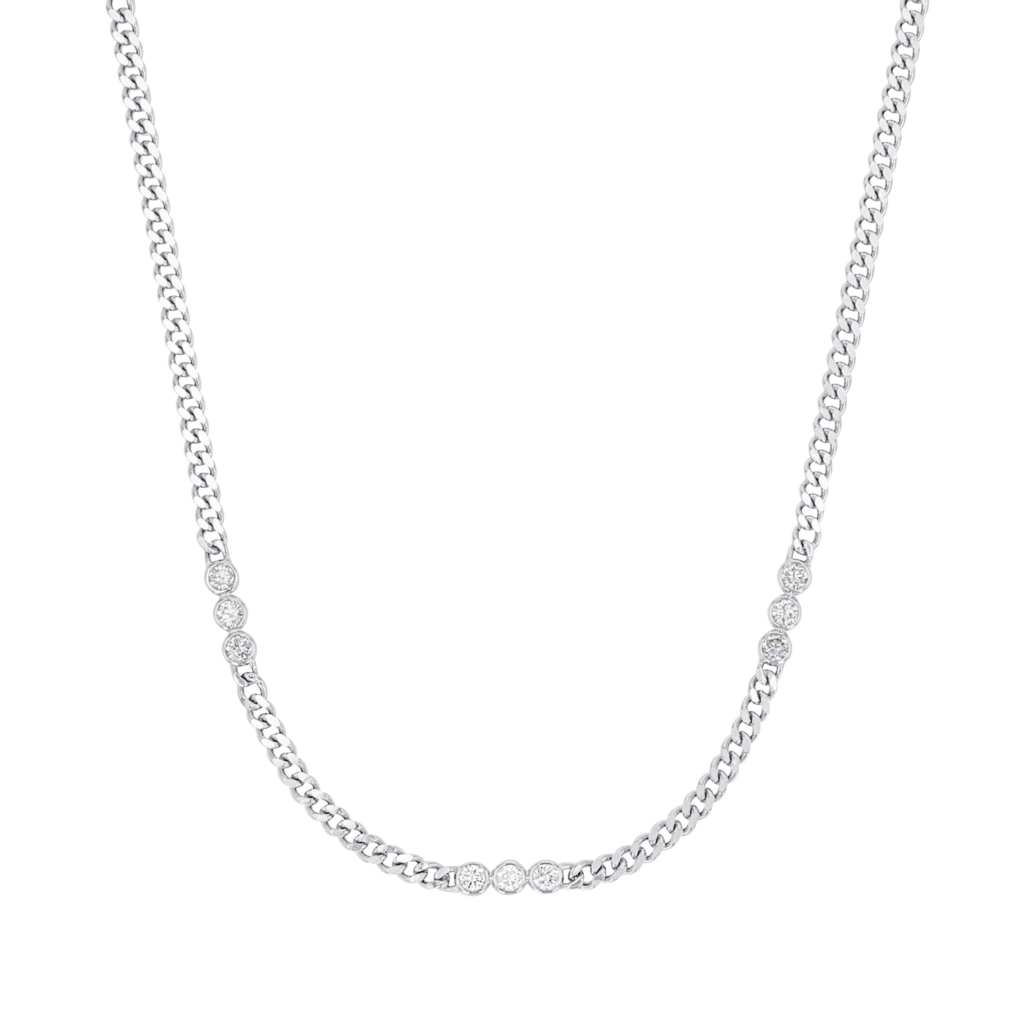 Halskette für Damen, 925 Sterling Silber, Zirkonia synth.